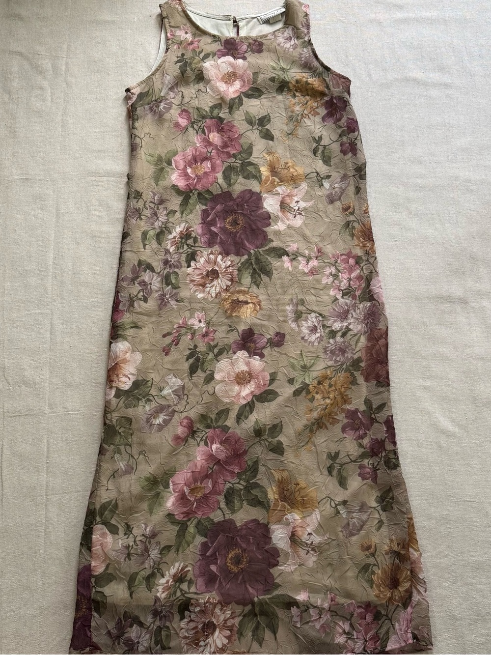 Vintage Christy Lynn Floral Maxi Dress Made USA Romantic 90s Cottagecore